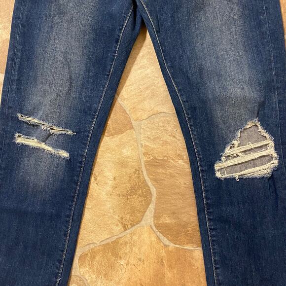 Paige Brigette Boyfriend Skinny Jeans Emmett Destructed Distressed Blue NEW 25 - Picture 5 of 9